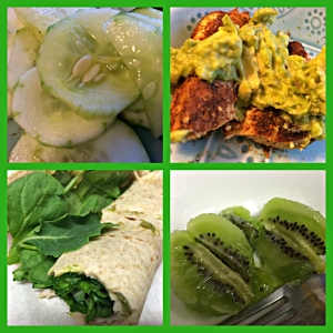 green foods collage